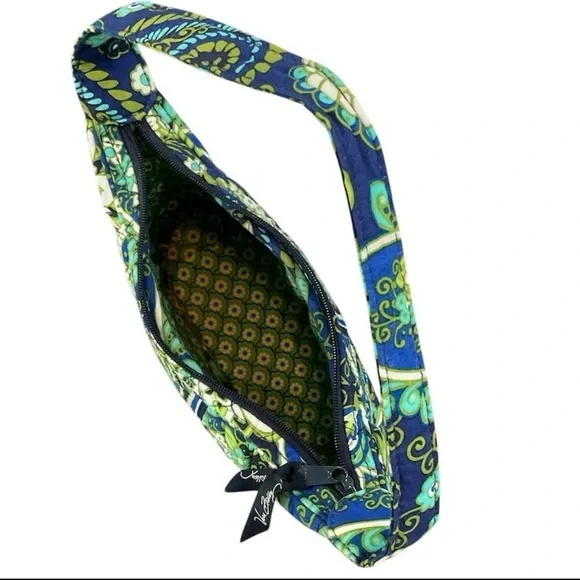 Vera Bradley Retired Rhythm and Blues Quilted Paisley Pattern Shoulder Bag - Picture 6 of 9